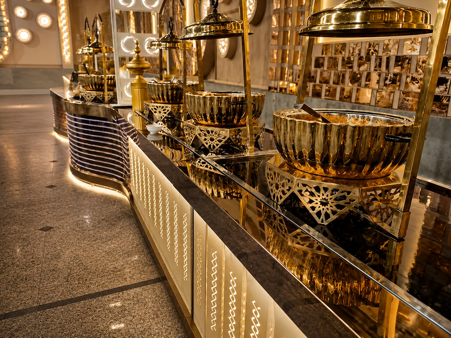 Premium brass buffet counters