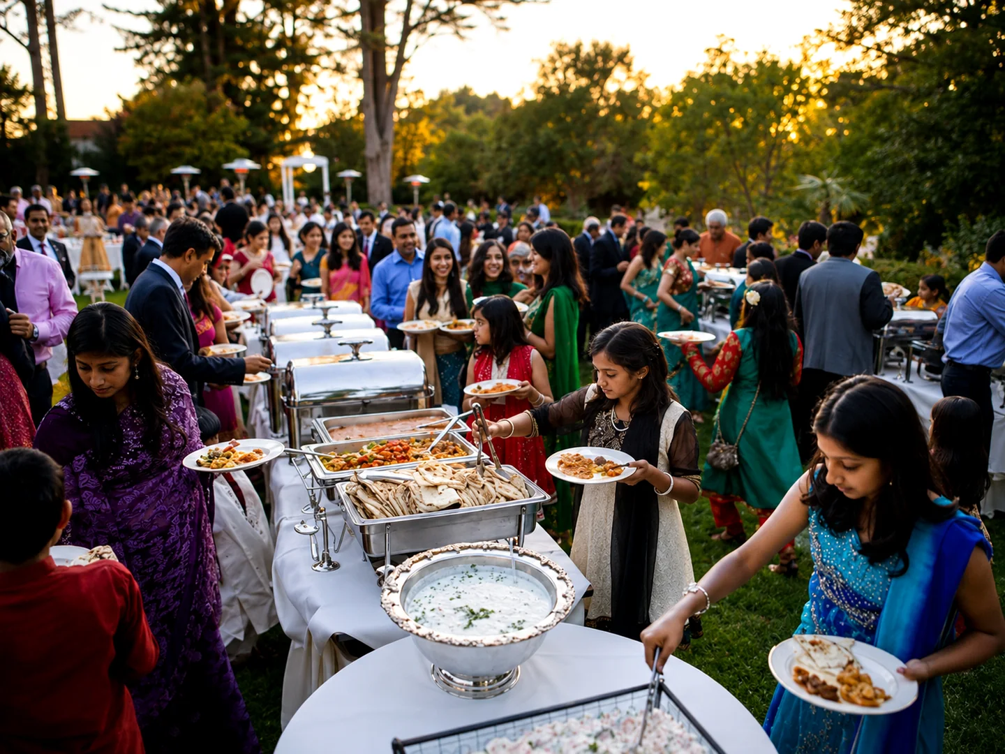 Outdoor corporate catering service